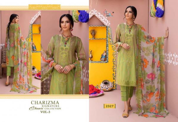 Shree Charizma Signature Chunri Lawn Cotton Collection 3 Pakistani Suits